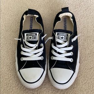 Black converse with elastic back